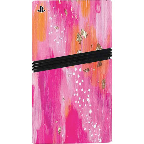 Gold Dust by Etta Vee PS5 Pro Disk Console Skin